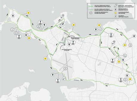 Streckenverlauf Reykjavik Marathon