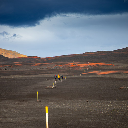 Wanderer an der Askja © Rögnvaldur Mar Helgasson / Visit Iceland