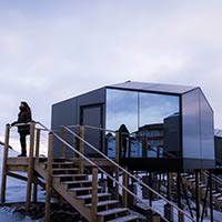 Aurora Cabin des Hotel Arctics - Außenansicht © ANingaaq R. Carlsen / Visit Greenland